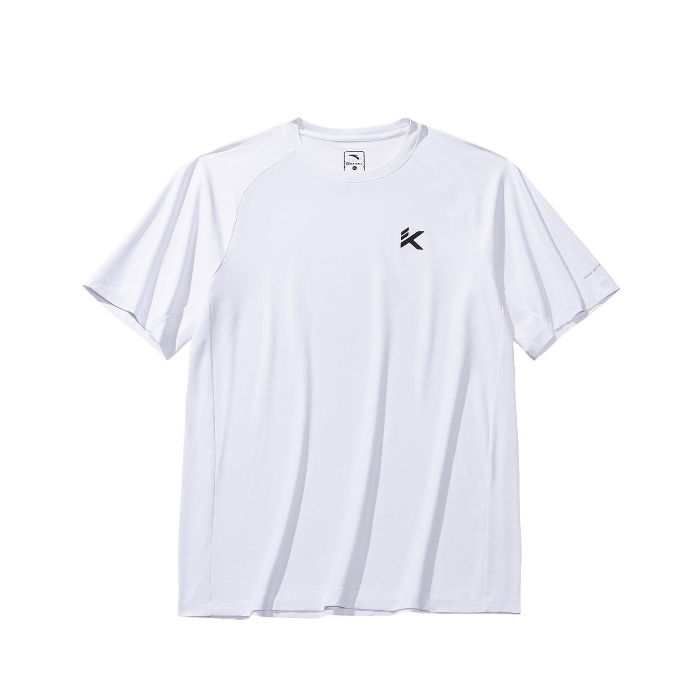 Anta Basketball Short Sleeve Knitted T-Shirt Summer 2026 Men tops Pure-White 952621105-1 2XL