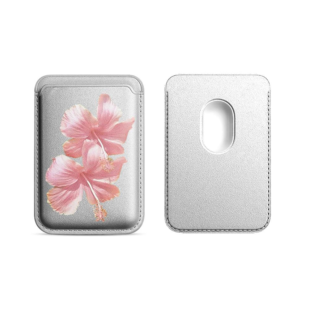 Hibiskusblüten Kartenetui Hülle Handy-Kartenhalter Für Magnetische Hülle Geeignet Für Alle iPhone Für Magsafe Karten-Handy Rückentasche