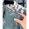 Chinese Style Ink Plum Blossom Short Sleeved Shirt For Men Retro Breathable Shirt