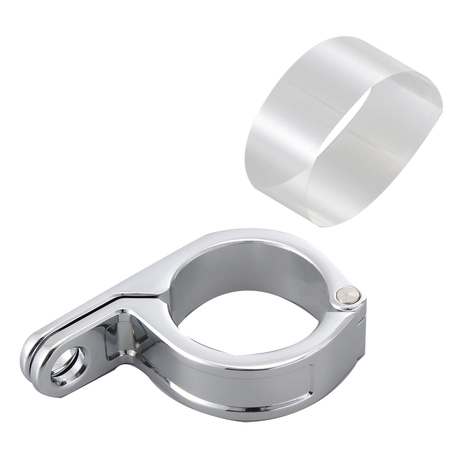 Daytona Motorcycle Turn Signal Bracket, 41mm Fork Clamp, 10mm Mounting Hole, Multi-Fork Clamp, Chrome, 1pc, 69371