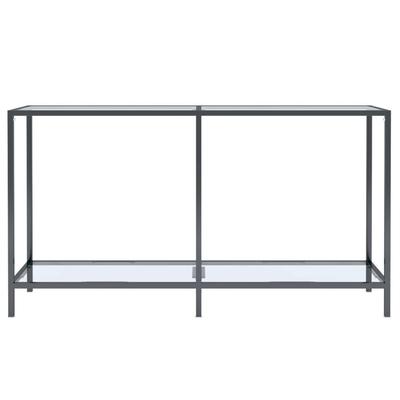Console Table Transparent 140x35x75.5 Cm Tempered Glass