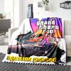1 buc. Pătură moale din flanelă Grand Theft Auto cu imprimeu de designer O pătură confortabilă pentru toate anotimpurile, perfectă pentru canapea, pat, birou