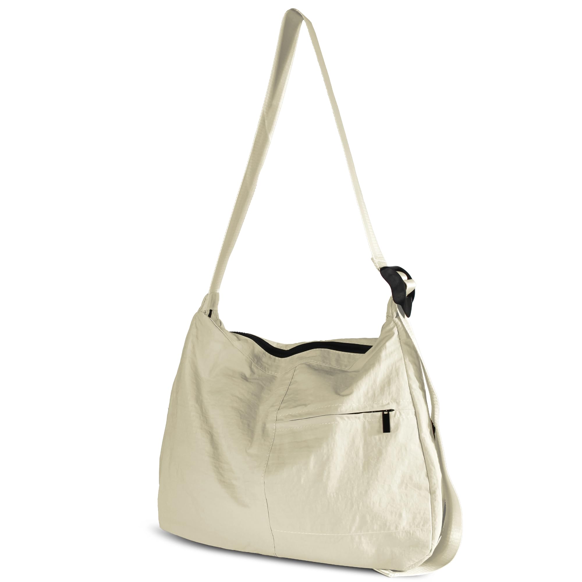 

Basicpower Tote Bag, Solid Color, Water-Repellent Shoulder Bag: Large Capacity, A4 Size, 3-Way, 6 Pockets, Simple, Shoulder Tote with Zipper, Large,