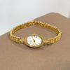 GEDI NEW Luxury Vintage Women's Watches with Roman Numeral Small Oval Dial and Bracelet, Quartz Movement, Perfect for Dresses