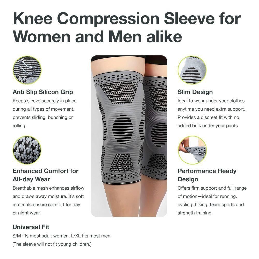 Breathable Knee Patella Protector Anti-Slip Grip Knee Brace Professional Knee Pad  Joint Support