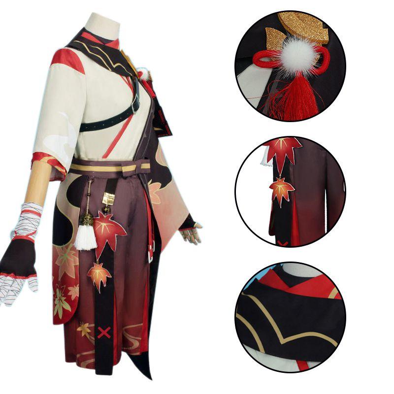 Kaedehara Kazuha Cosplay Costume Suit Set Genshin Impact Game Party Halloween