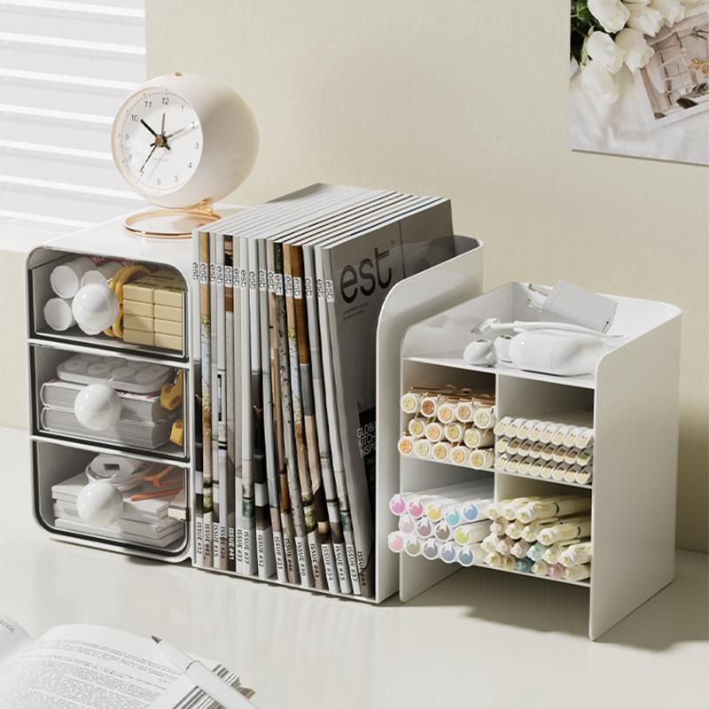 Mehrschichtiger Stiftehalter Große Kapazität Organizer Schräger Einsatz Schreibtisch-Organizer Multifunktionale Aufbewahrungsbox Bürobedarf