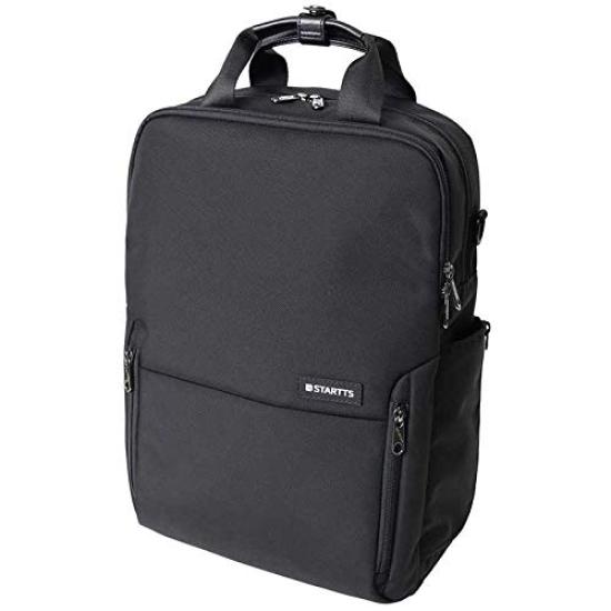 STARTTS SUV 3-Way Business Bag, Vertical Briefcase, Shoulder Bag, Backpack, Black, SU-02-BK