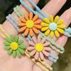 Hair Ring Washable Eye-catching Resin 3D Flower Elastic Hair Ties for Kids