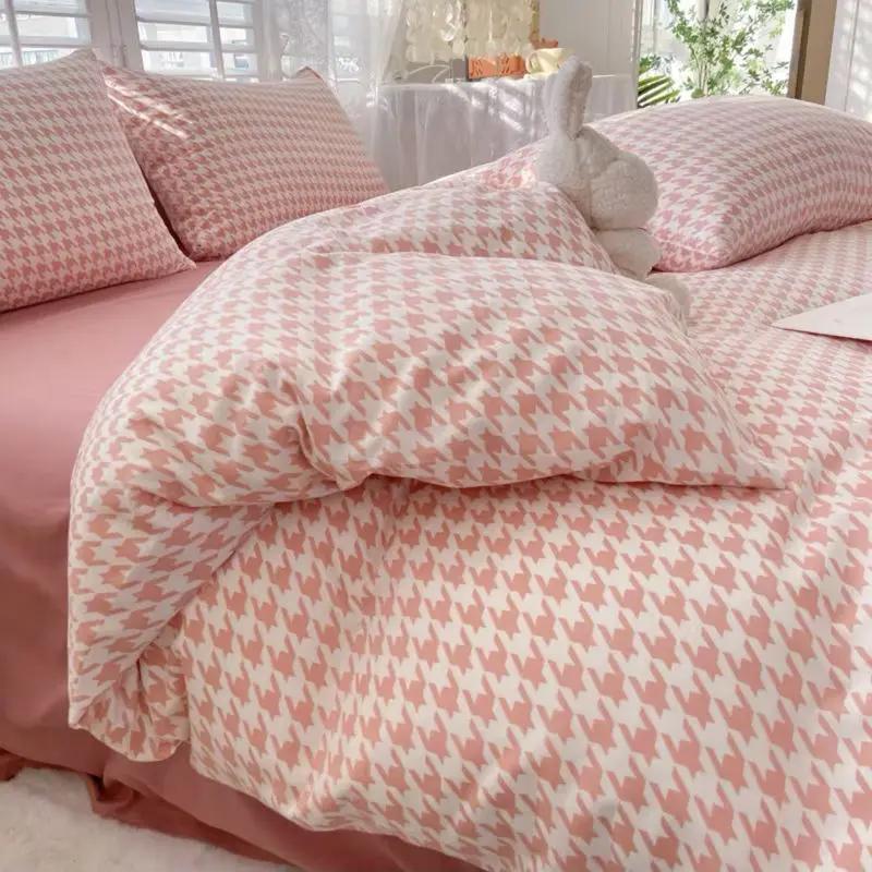Floral Bed Duvet Covers Pastoral Four Seasons Polyester Quilt Cover King Queen Size Bedroom Bedding Luxury Home Textile Cozy