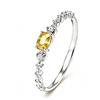 Twelve Zodiac S925 Sterling Silver Adjustable Ring with Colorful Gemstones for Women