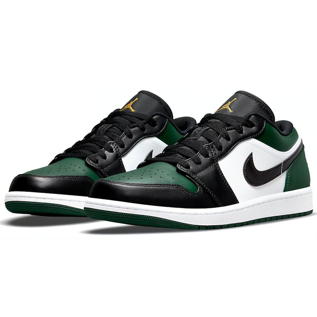 Air Jordan 1 Low Green Toe Uomo Sneakers Noble-Green Pollen Bianco 553558-371