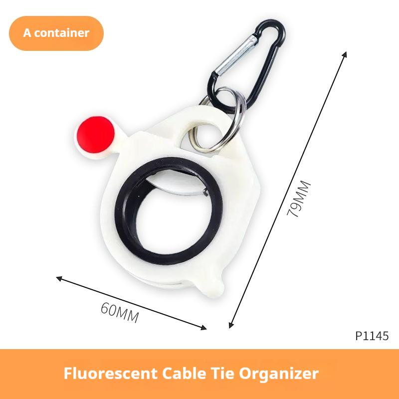 

Generic Nylon Cable Tie Organizer Luminous Carabiner Design Portable Durable Shockproof Universal For Home Outdoor Daily Use