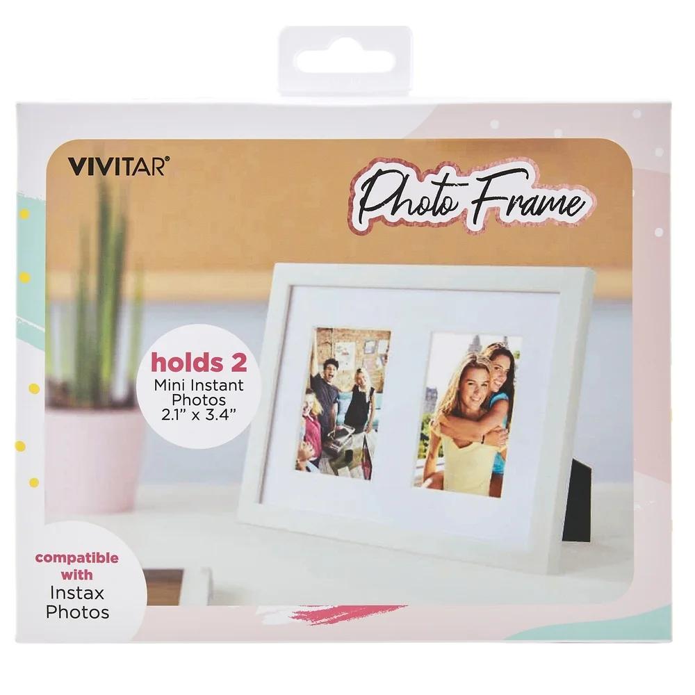 Instax Photo Frame 2-Window Display Frame 2 Instax Photos Horizontal Vertical Tabletop Wall Hanging Home Office Decor Gift Idea