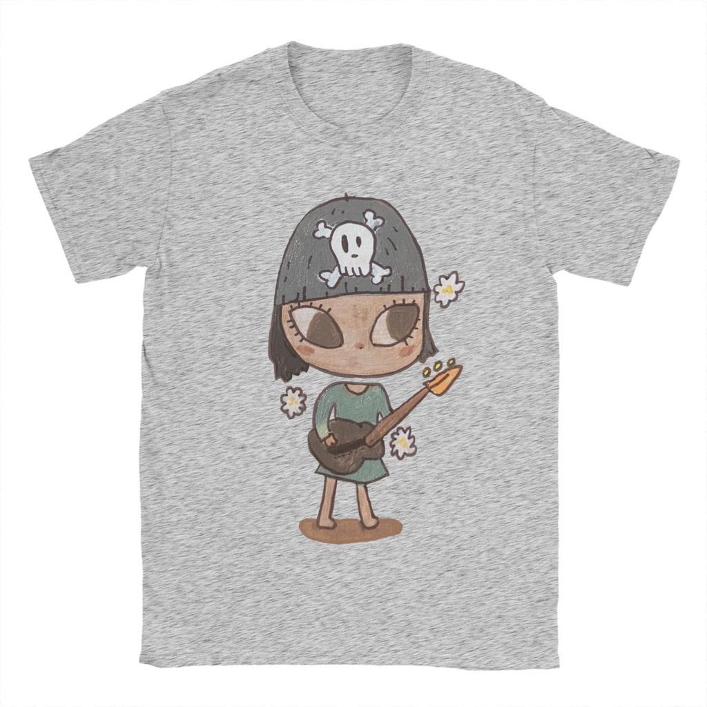Unisexs TShirts Guitar GirlYoshitomo Nara Novelty Pure Cotton Tee Shirt Short Sleeve T Shirt Round Collar Clothing Gift Idea