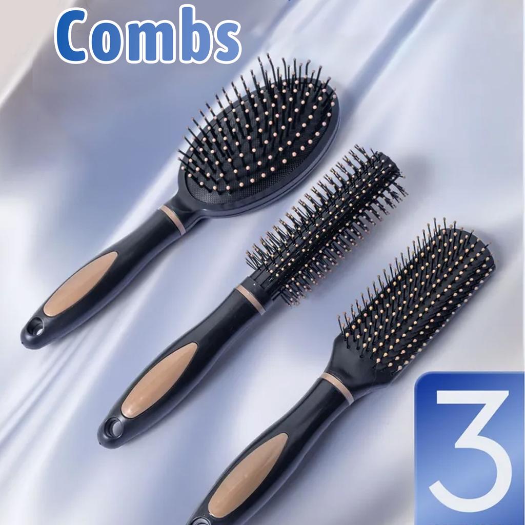 Air-Cushion Scalp Massage Comb - Meridian Therapy & Anti-Tangle Wide Tooth Design for Long Straight Hair, Anti-Static Home Salon Comb Women Men