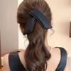 Korean Style Cloth Banana Clip Hairpin Bowknot Hair Clip Fashion Vertical Clip  Women