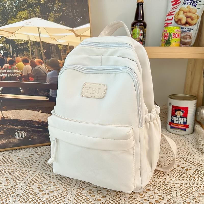 Studentský školní batoh Dámský jednobarevný batoh s velkou kapacitou