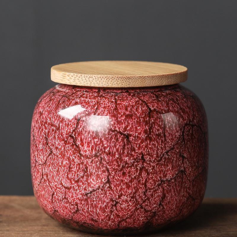 Small Sealed Japanese Ceramic Tea Can for Home Use: Ideal for Tie Guan Yin, Pu'er, and Herbs