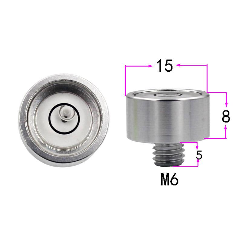 Small Bullseye Spirit Level Nivel Bubble Bead with Screw M6 M10 1/4 3/8 Inch Leveling Tool With Nail Dia 13mm 15mm 18mm1PCS