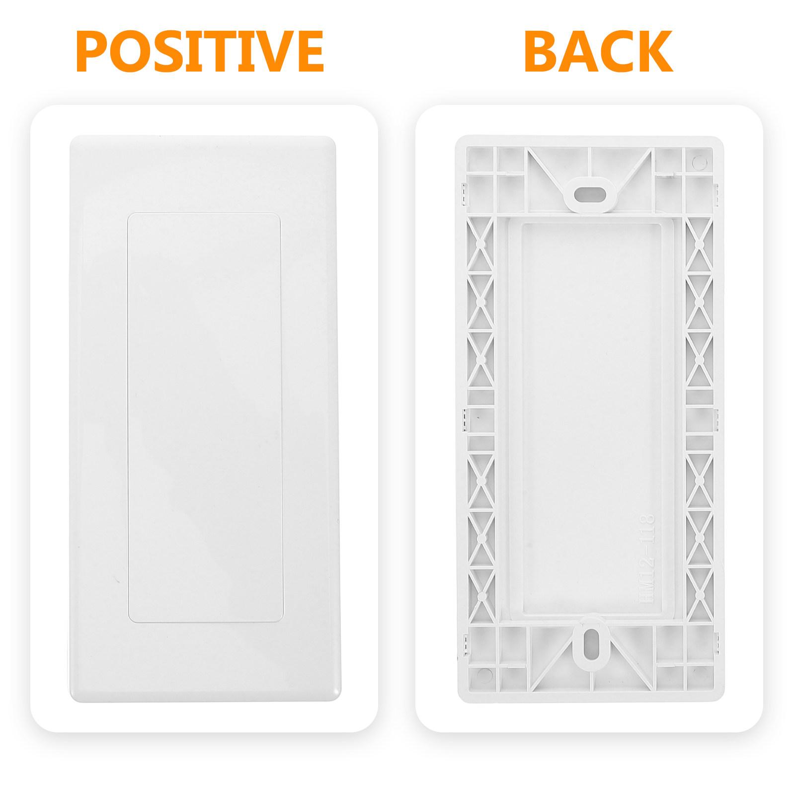 

4Pcs Small 118-Type Blank Electrical Wall Plates - White Plastic Junction Box Covers, Easy Installation for 120-Type Electrical 11.8x7.3x0.8cm