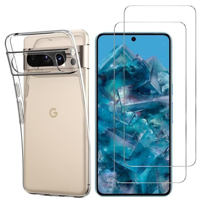 Coque Transparent pour Google Pixel 8 PRO et 2 Films verre Trempé Film Protection Ecran Phonillico®