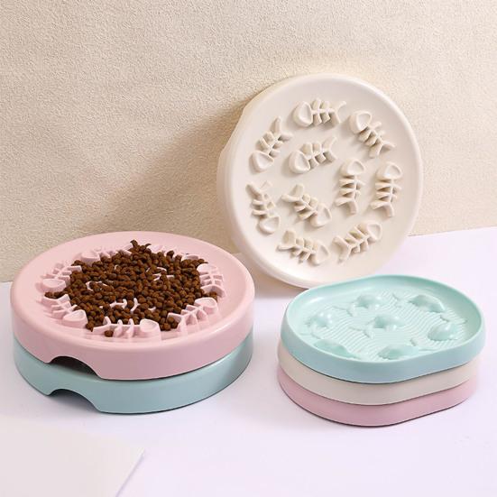 thumbnail image 2 of Slow Feeder Bowl For Cats And Small Dogs, Cilkus Fish Pool Design, Fun Interactive Bloat Stop Puzzle Feeder Bowl Healthy Eating Diet Made Of Melamine Food Grade Material 2 of 11