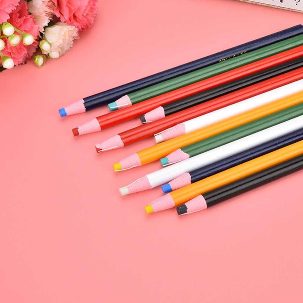 12pcs 6 Colors Fabric Marking Pencil Peel-Off Erasable Pen Versatile Sewing Crayons For Sewing