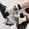 Korean Trendy Autumn/Winter Cartoon Plush Women's Mid-Calf Socks with Tempura Dot Yarn