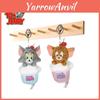 Cute Tom Cat Jerry Mouse Cake Plush Toy Pendant For Keychain Decoration Pp Cotton Filling