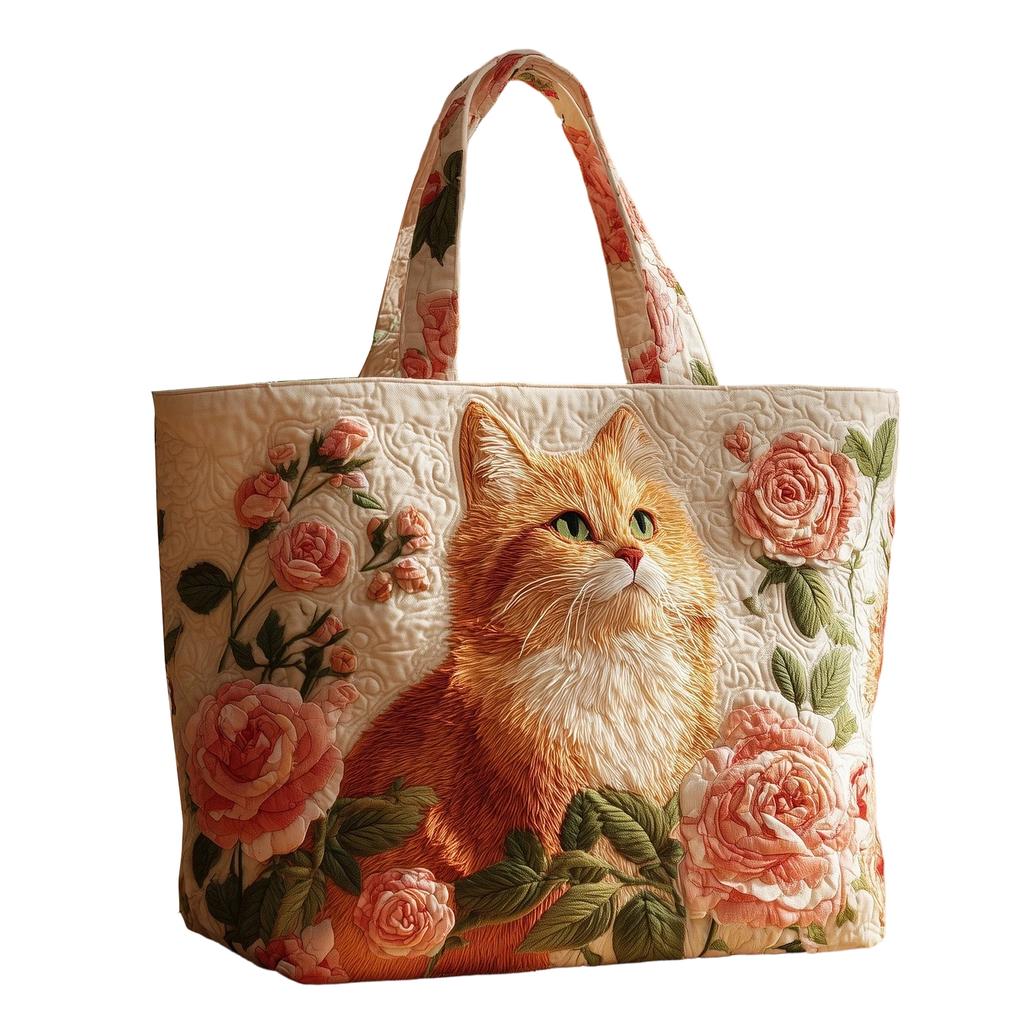 Borsa stampata in 3D con motivo floreale; Borsa a tracolla in tela da 300 grammi