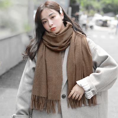 Women's Winter High End Scarf  New Solid Color Scarf Versatile Men's Shawl Autumn and Winter Imitation Cashmere Scarf