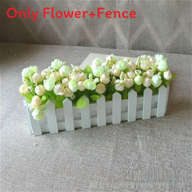 Home Living Artificial Plant Set With Wooden Fence For Wedding Decor And Photo Props