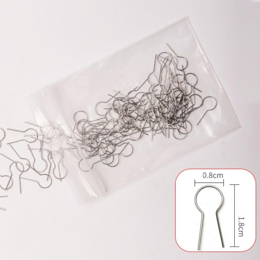 100pcs Tungsten Wire Hanging Firing Hook R Type High Temperature Resistance Hanging Burning Needle Ring Multifunctional Durable