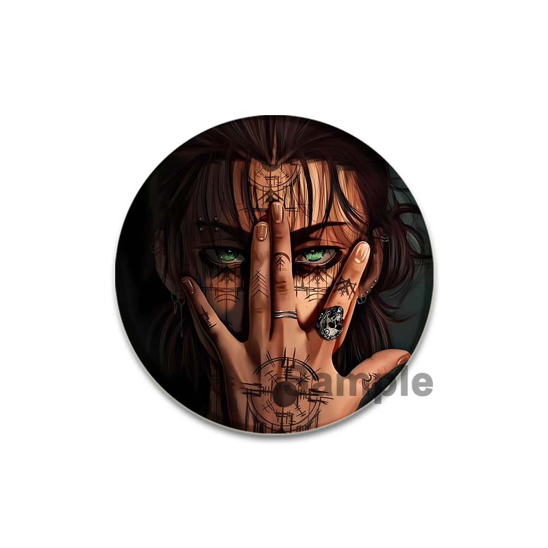 32/44/58mm Eren Yeager Ikony Pin Ručně vyráběná Brož Na Oblečení Kreslený Cosplay Odznak Batoh Dekorace Šperky Dárek