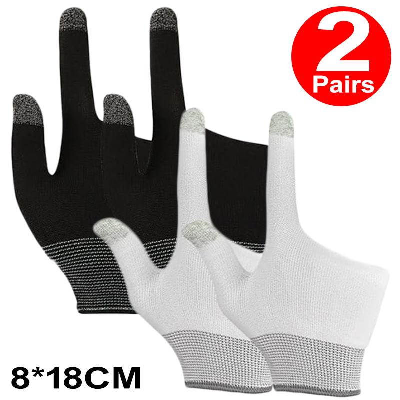 4-1Pair Mobile Game Gaming Gloves Finger Thumb Sleeve Glove For Gamer Non-scratch Portable Mobile Gaming Gloves Accessories 2 Pair Mixed
