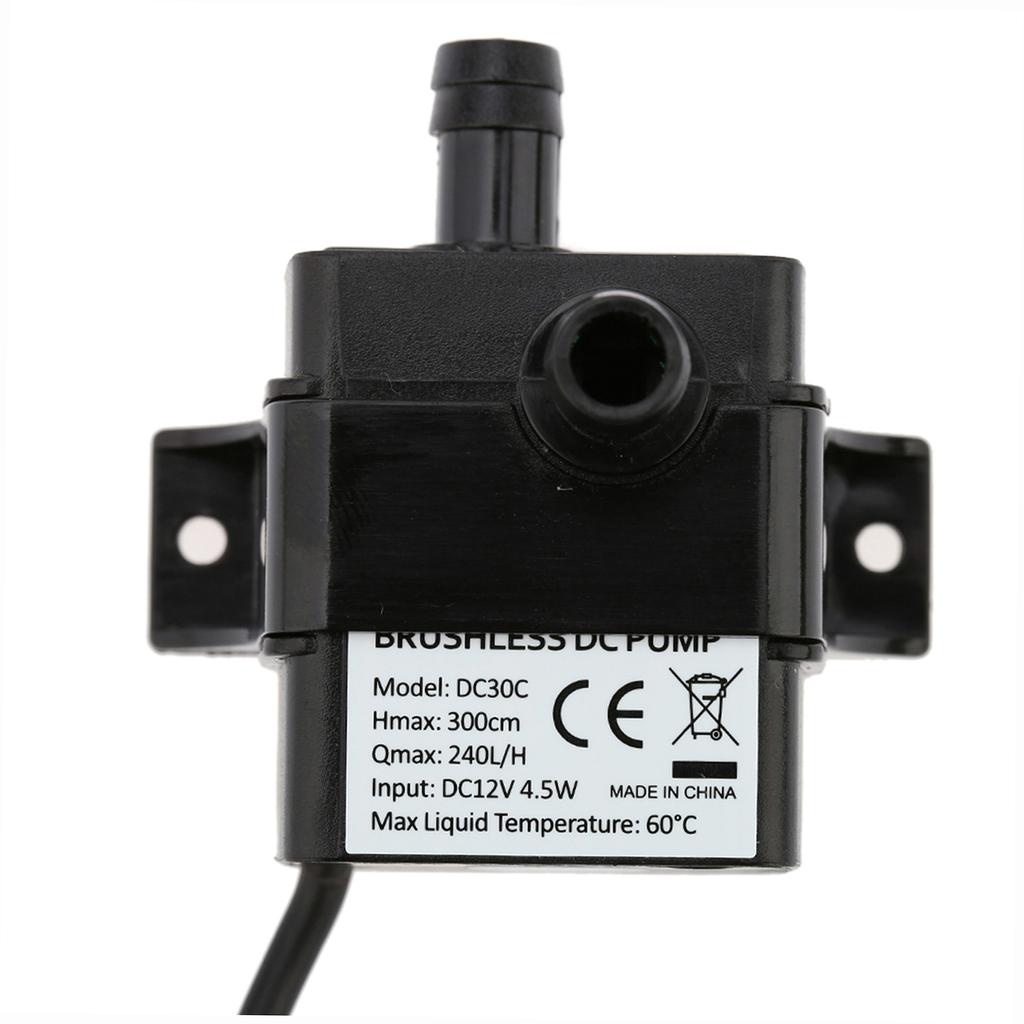 Quiet 12V Brushless Pump 240 LCelsiush Ing 300 Cm Lever Fountain Pump for Aquarium Cooling Humidifier