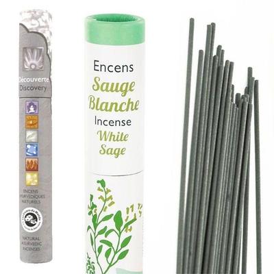 Weißer Salbei Räucherstäbchen 30 Stück + ayurvedisches Räucherwerk 14 Stück
