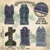 Fall Yard Scene Set, 5 Foam Grave Marker Pieces for Porch Entry Lawn Garden Display, Party Use, Outdoor Themes,