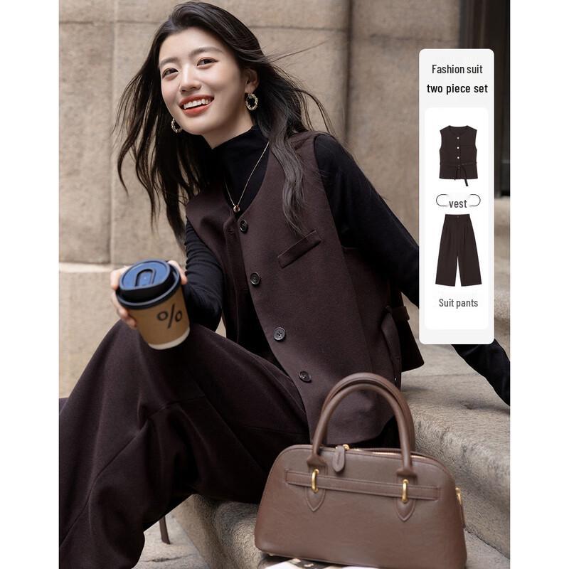 Demana Starry Sky Two-Piece Vest & Wide-Leg Pants Set XL