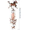 Vintage Copper Horse Windchime Personalized Aluminium Tubes Bell Pendant For Balcony Courtyard