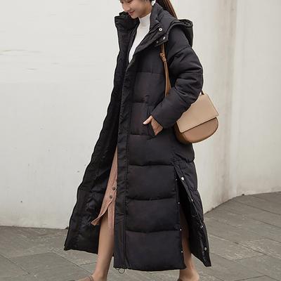 Women's Fashion Leisure Winter New Cotton-padded Jacket Slim Lengthened Thick Cotton-padded Jacket