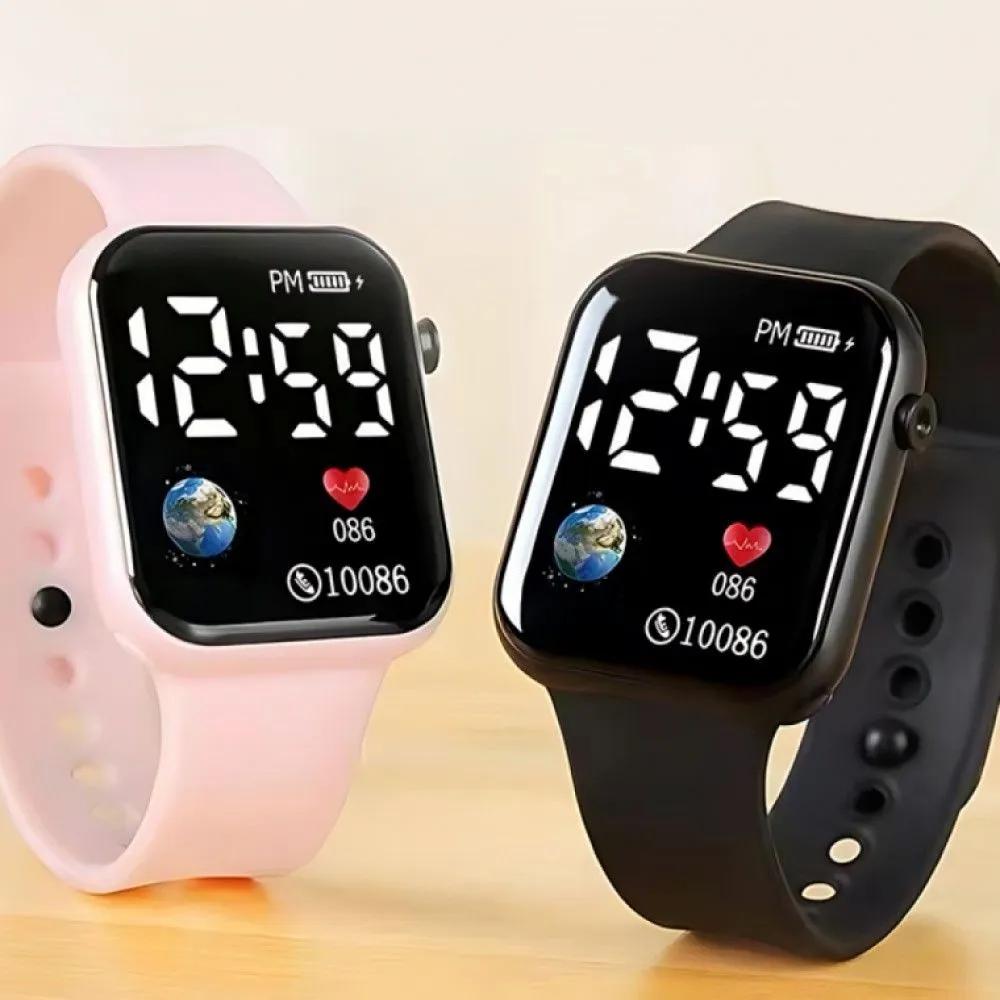 Color LED Wristwatch Men's Student Jelly Watch