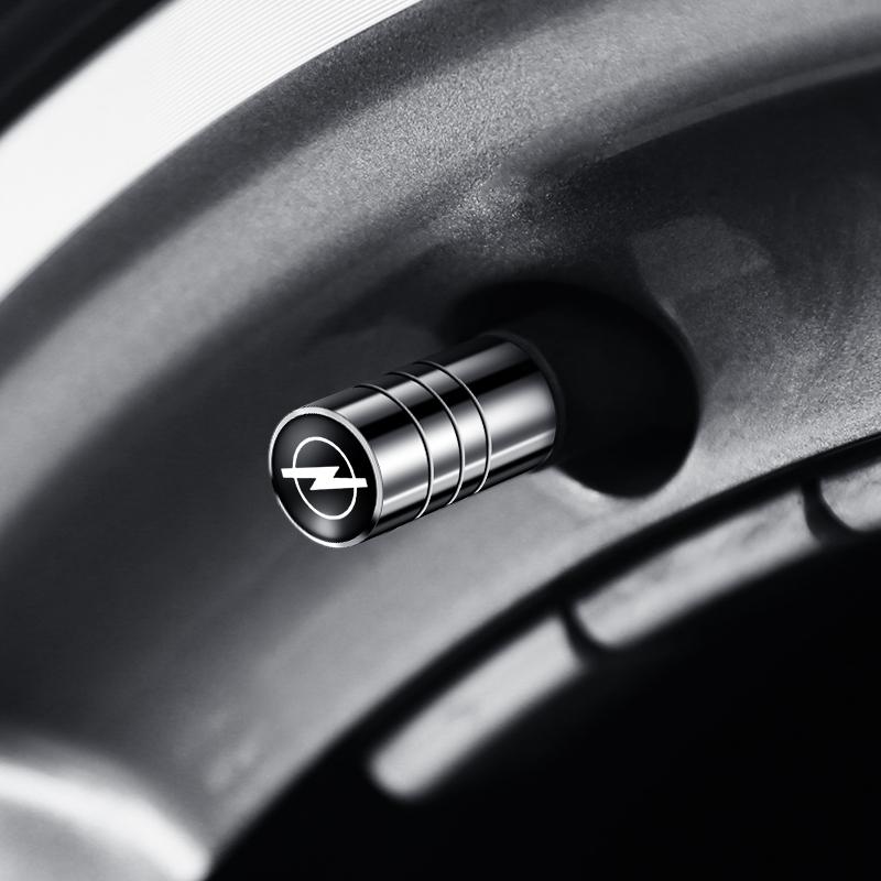 jvzp1 4Pcs Car Logo Wheel Tire Valve Stem Caps Cover For Opel insignia Astra H G J Antara vectra Vivaro corsa c d zafira b Car Styling