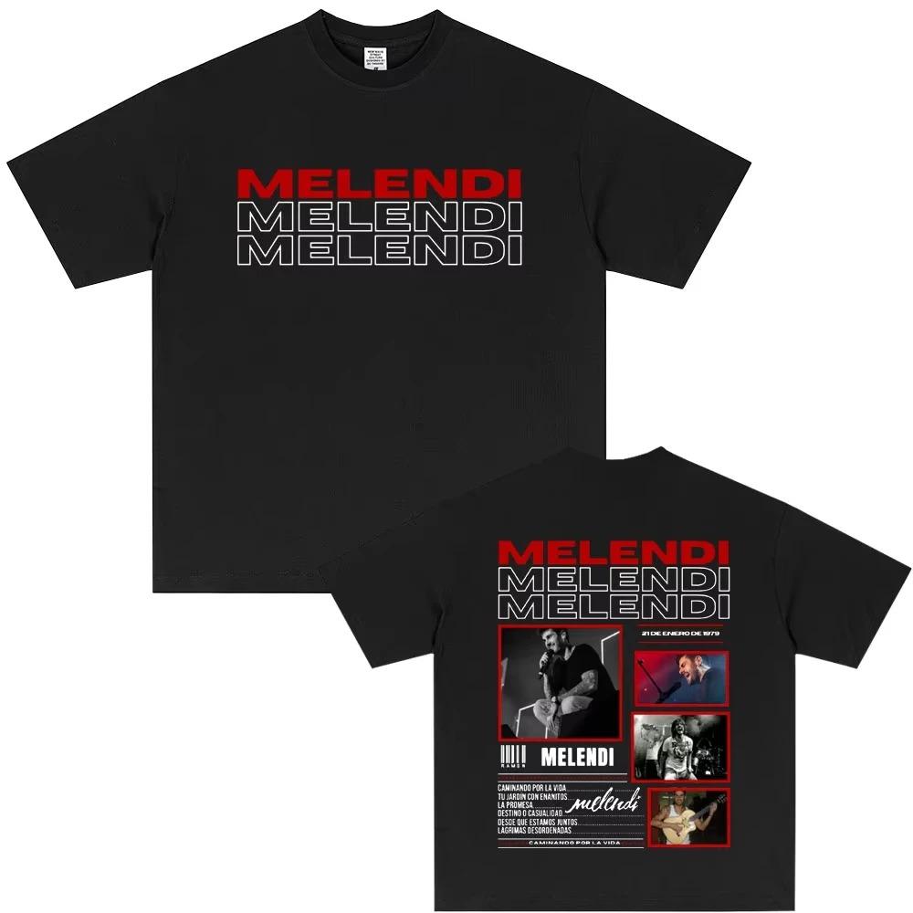 

Melendi Tour 2025 Album Print T Shirt Men Women Vintage Gothic Oversized Short Sleeve T-shirt Male Hip Hop Fashion Tshirt XXXXXL чёрный