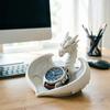3D-gedruckte Drachen-Aufbewahrungsschale Schmuck Kleinigkeiten Schlüssel Schale Behälter Halter Haus Büro Geflügelter Drache Schreibtischdekoration Ornament