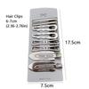 8Pcs/Set Vintage Silver Y2K Hair Clip Set Duckbill Clip Side Clips Retro Hairclip  Women Girls