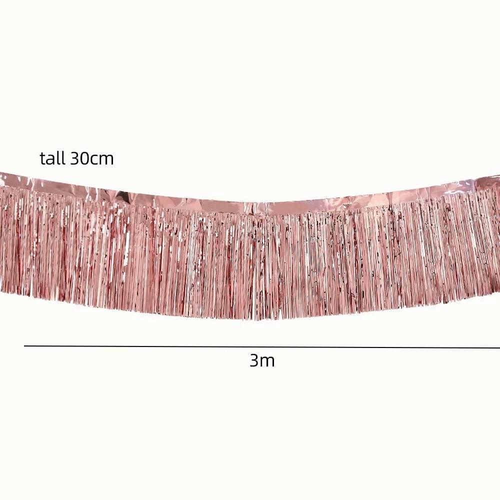 3M Glitzer Metallic Folien Fransen Girlande Folienmaterial Banner Hängend Weihnachtsfeier