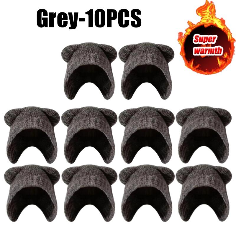 Winter Cute Bear Ears Knit Hat Korean Style Warm Fleece Lined Earflap Beanie For Women Fashionable And Cozy Crochet Cap