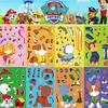 8/16pcs Cute Cartoon PAW Patrol Anime Puzzle Stickers Game DIY Chase Make-a-Face Assemble Funny Decals Assemble Jigsaw Toys Gift